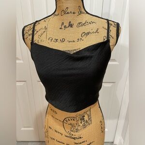 Fiestar Black Crop Top Sz S